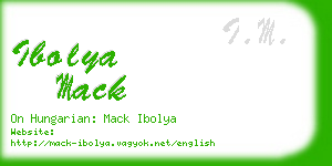 ibolya mack business card